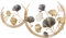 Fetcoi 110x70x2,5CM Kreative Goldenes Pfau Ginkgoblatt Wanddeko, Wandschmuck Wandregal Dekoregal Aus Eisen, Für Wohnzimmer, Wand, Zuhause