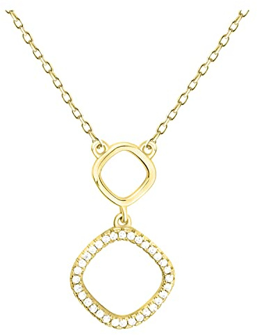 Sofia Milani - Damen Halskette 925 Silber - mit Zirkonia Steinen - Kreis Anhänger