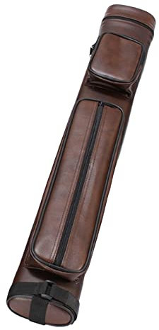 LOVIVER Billard-Queue-Tasche, 4-Loch-Aufbewahrungstasche, Verstellbarer Schultergurt für Billardstangen, Snooker-Zubehör, Brown