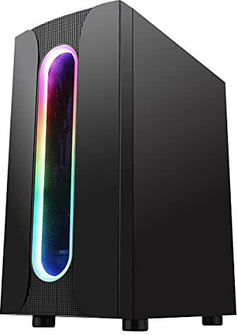Computer Specialist GAMING PC Intel Core i7 3770 @ 3.40GHz (Turbo 3.90GHz) 16GB RAM 240GB SSD + 1TB HDD + 4GB NVIDIA GeForce GTX 1650 + Windows 10 Gaming PC Sauron 1 x ARGB Fans (Renewed)