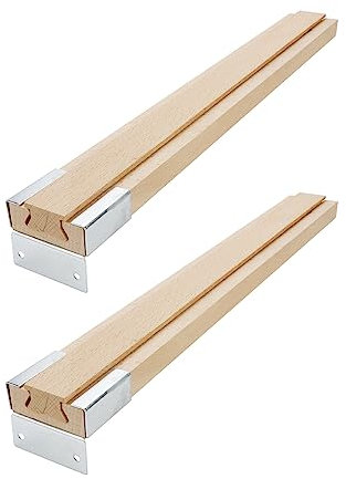 Semetall Schubladenschienen aus Holz, 40,6 cm, klassische Führungsschiene aus Holz, mit Schrauben, 2 Stück