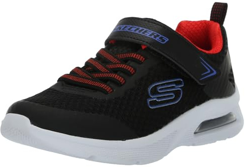 Skechers Jungen Microspec Max Vaptix, Schwarz Blau Tex, 13 UK Child