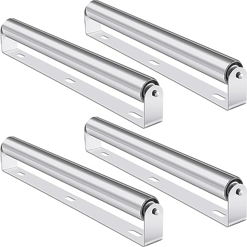 Therwen Bootsanhänger Roller mit Halterung Set Förderrollen 3,8 cm Durchmesser Kajakrolle Metallrolle mit Halterung für Transport Floß Industrie Einsatz