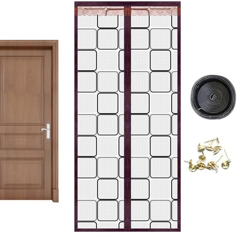 Zankie Copertura per Porta con Schermo Termico,Porta con zanzariera Magnetica Trasparente con Isolamento | Prodotti per la Decorazione della casa Telo per Porta Facile da Pulire per Portico, balconi