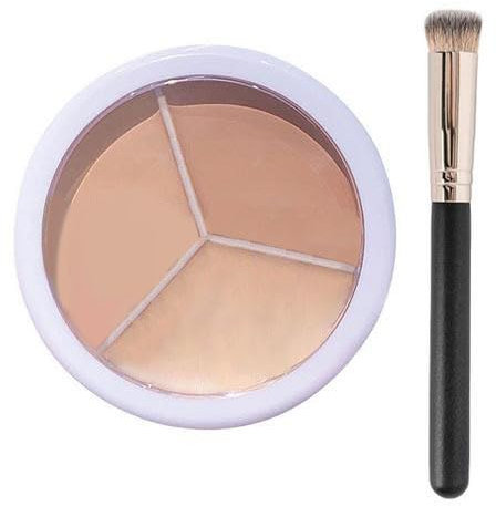 3 Farben Concealer Contour Palette, Creme Concealer, Contour and Brighten 3 in 1, Blend Korrigiert & Kaschiert Augenringe, Hautunreinheiten, Wasserdicht Langanhaltend