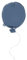Jollein 717-600-66035 Wandekoration Stoffballon blau