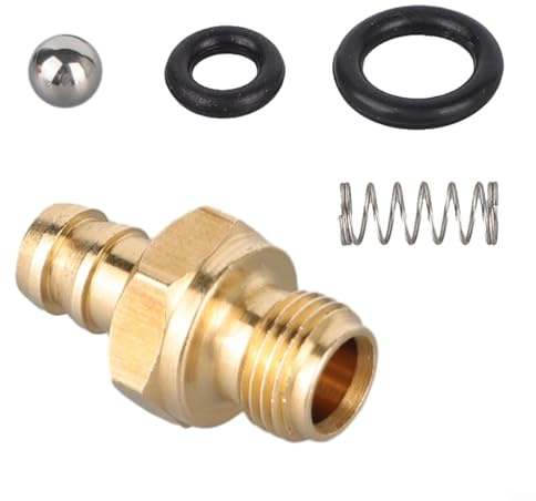 Rondella a pressione iniettore di sapone, in ottone con filettatura maschio da 1/8 27 per BSP Valvola di ritegno a sfera Kit molla a sfera per 190593GS 190635GS 203640GS