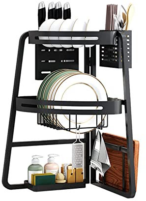 PINZHEN Escurridor de Platos para Fregadero, Estante de Secado de Platos Grande Plegable de Acero Inoxidable para encimera de Cocina, escurridor de Platos