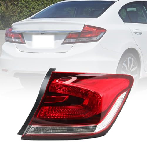YQINGQ Rücklicht Rückleuchte für H-onda Civic 2014 2015, Auto Rücklicht Montage Bremslicht Blinker Links Rechts Ersatzteile,Right-Outside