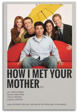 Leinwandposter How I Met Your Mother, Raumdekor, Poster für Schlafzimmer, Wohnzimmer, Wände, 50 x 75 cm, ungerahmter Stil