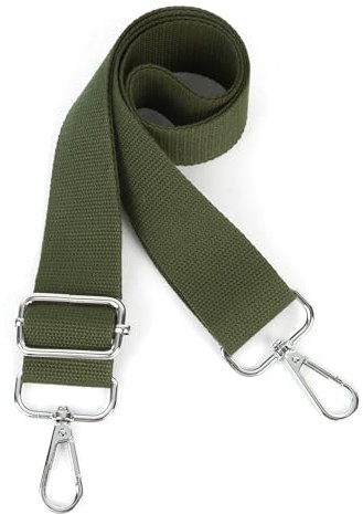 Moorle Bandoleras anchas, correa para el hombro para bolsillos, correa de hombro ajustable, correa de bolsillo, verde militar, 3,8 cm de ancho, bolso de lona para cambiar