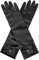 LUYANFX Prinzessin Handschuhe Mädchen Prinzessin Kostüme Zubehör, Prinzessin Dress up Accessoires Handschuhe Weiß, Kostüm Handschuhe für Geburtstag, Karneval und Fasching (Schwarz)