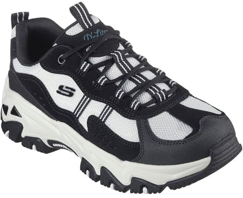 Skechers Damen D'Lites Hiker Sneaker, Schwarz, 37.5 EU