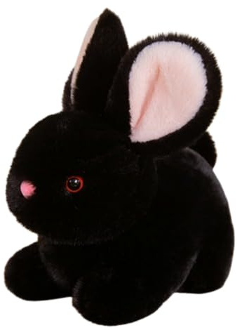 champracer Plüschtier Kaninchen Weiß,Hase Kuscheltier,15-30cm Karotten Plüsch-Kaninchen Plüschtier Toy,Hasen Spielzeug Mädchen,Plüsch HasenPuppe Geschenk für Mädchen Jungen (15cm,Schwarz)