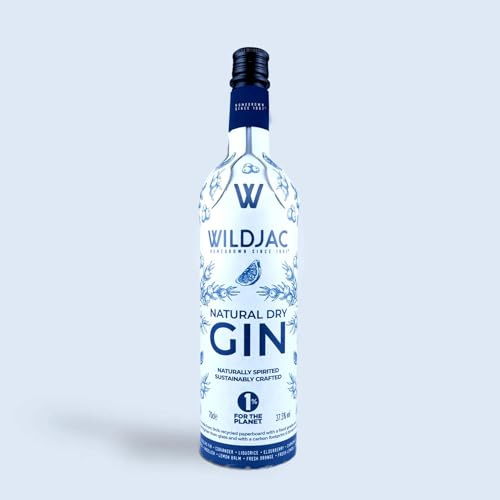 Wildjac Natural Dry Gin | 70cl | 37.5% abv | Frugalpac 100% Eco friendly Sustainable Bottle
