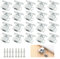 SyiXute 20 Pièces Loqueteaux de Porte Placard,Fermetures à Double Galet en Inox,Fermeture Porte Placard avec 80 Vis pour Tiroir et Portes de Meubles et Armoires