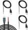 KARELLS 3 PCS Queue de cochon USB,Câble de queue USB,rallonge de câble d'alimentation,22AWG 5V 3A prise USB,connecteur ouvert à 2 broches,câble USB mâle 200cm,câble d'alimentation à prise USB 12V 3A