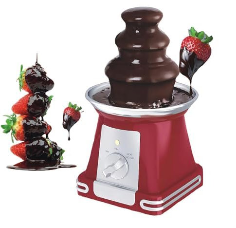 OFNHJK 3-tier Chocolate Fountain Machine, 65W Chocolate Fountain, Electric Chocolate Machine, Adjustable Constant Temperature, Chocolate Melting Tower with Hot Melting Pot Base for Fruit, Gourmet