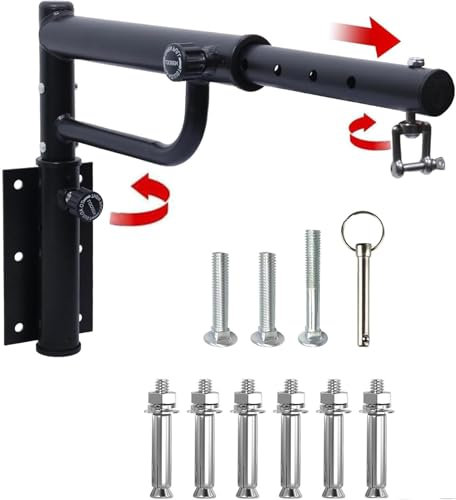 WUDLEP Boxsack Halterung, Bis 150kg, Sandsack Wandhalterung Schwenkbar Befestigung Wand Boxsackhalter Verstellbar Boxsack Aufhängung Stehend, 360 Grad schwenkbarer