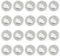 KEQAR 20 Stück NFC Tag Sticker, Aufkleber, Chip Sticker, Programmierbar, Chip, Karte, Aufkleber für alle NFC-fähigen Handys und Geräte