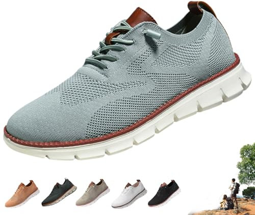 Breeze Schuhe Herren, 2025 Neu Urban Schuhe Herren, Slip-On mit Fußgewölbeunterstützung Bequeme Orthopädische Schuhes (Hellgrün, Erwachsene, 45, Numerisch, EU Schuhgrößensystem, M)