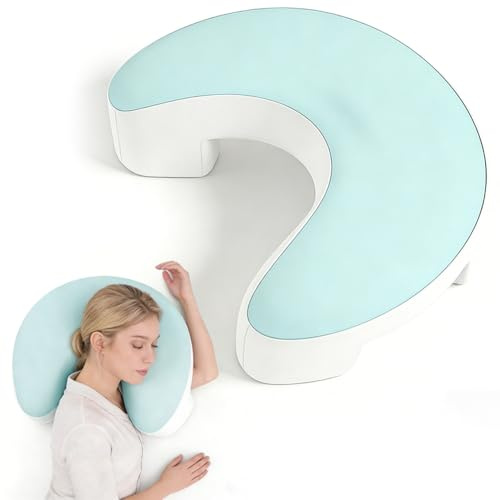 Fouvin Seitenschläferkissen mit Armloch, Nackenkissen Memory Foam Kissen, Orthopädisches Nackenstützkissen Kissen für Seitenschläfer, Ergonomisches Kopfkissen für Nacken & Schulter