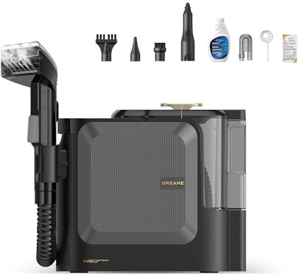 DREAME N20 Steam Portable Carpet Cleaner with Steam & Hot Water Wash, Upholstery Cleaner Machine with Auto-Mix Solution, 17Kpa Powerful Suction, Spot Cleaner for Carpet, Couch, Furniture, Pets, Cars