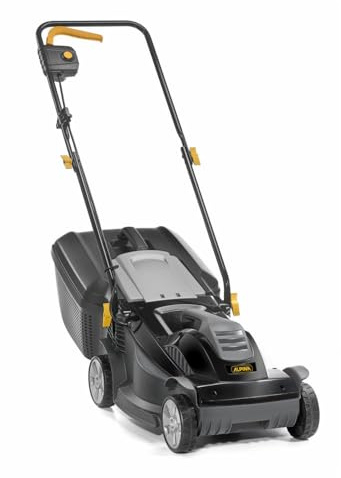 Alpina Rasaerba Elettrico BL 380 E, Larghezza Taglio 38 cm, Motore da 1400 W, Fino a 500 m2, Altezza di Taglio Regolabile in 3 Posizioni, Nero, 38 cm