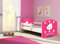 CLAMARO 'Fantasia Weiß' 160 x 80 Kinderbett Set inkl. Matratze und Lattenrost, mit verstellbarem Rausfallschutz und Kantenschutzleisten, Design: 16 Sweet Kitty-2