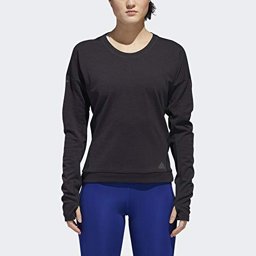 adidas Running Supernova Run Sweatshirt, Black/Heather, X-Small