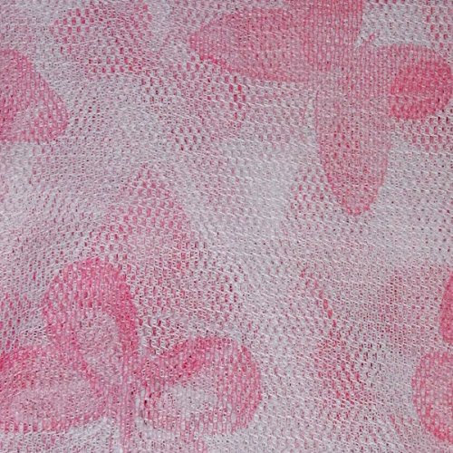 Russo Tessuti Telo Tenda Pannello ZANZARIERA Fantasia Farfalle Retina Moschiera 150 x 250 cm-Rosa