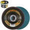 RHODIUS LSZ F2 | 5 Stück Ø 125mm Korn 60 Fächerscheiben | Made in Germany | Metall Schleifscheibe für Winkelschleifer | Lamellenscheibe | Fächerschleifer