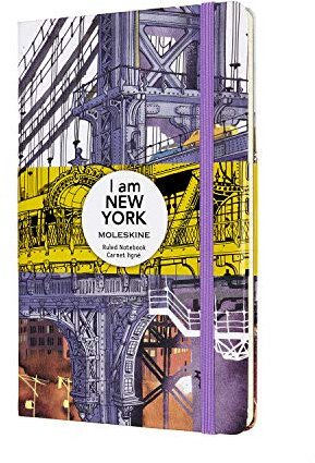 Moleskine Notizbuch I Am New York, groß, liniert/liniert, weiß, Hardcover (5 x 8,25), 240 Seiten