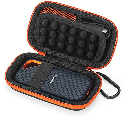 Yinke Étui pour SD Extreme/SD Extreme Pro Portable SSD Houssee, Coque EVA Rigide Sac de Protection Transport