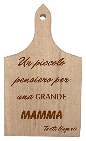 Incidiamo Tagliere da Cucina Festa della Mamma Un Piccolo Pensiero per Una Grande Mamma - Idea Regalo Compleanno Mamma