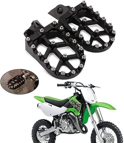 Repose-pieds CNC pour moto KX65 2000-2020 KX80 KX100 1998-2000 KX85 2001-2020 RM65 2003-2005 RM100 2003-Noir