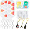 Voyyphixa 2pcs DIY Gitarrenform Silikonform Set Aufbewahrungsboxen Form Plektrum Silikonformen Gitarrenform Kunstharz Halskette Epoxidharz Anhänger Silikonform