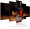 B&D XXL - Akustikbild 225x112 cm Bilder miit Akustikschaumstoff Hochleistungsschallabsorber Schallschutz Leinwandbild XXL 5 tlg Wandbild j-A-0058-b-n