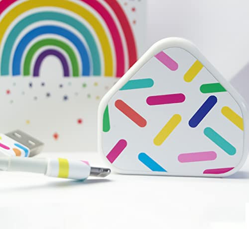 Phone Charger Customised Gifts for Teens Kids Stocking Fillers for Children’s Present for Daughter Friends Confettis Stickers Delivered in a Rainbow Present Gift Card (Stickers Only)