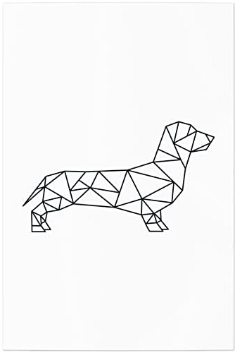 JUNIWORDS Poster, Origami Dackel, 20 x 30 cm