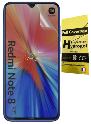 WardSan Displayschutzfolie Hydrogel 3D für Xiaomi Redmi Note 8 | 3D-Vollschutz | transparent unsichtbar | kompatibel mit Schutzhüllen, Hüllen, weichem TPU | Displayschutz