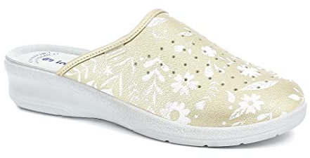 inblu Colorati Zoccoli Floreali, Sandali Donna, Platino, 41 EU