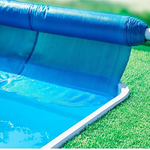 MLYY Blue Solar Pool Cover - Summer Large Frame Pools/Inflatable Pool Cover with Eyelet, Rectangle Paddling Pool Heater For Outdoor Patio Garden Yard(6mx8m(20ftx26ft))