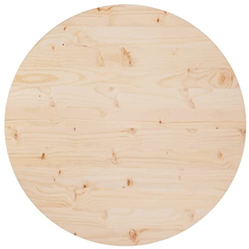 vidaXL Tischplatte Massivholzplatte Holzplatte Ersatztischplatte Holz Platte für Esstisch Couchtisch Gartentisch Ø80x2,5cm Massivholz Kiefer
