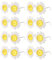 STOBOK 8 Stücke Partybrille Gänseblümchen Sonnenbrille Vintage Sonnenblumen Brille Spaßbrille für Damen Geburtstag Karneval Fasching Party Foto Requisitens Kostüm Zubehör