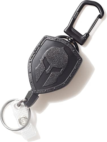 Retractable Key Ring Key Retractable Keychain, Badge Holder Retractable Clip, Retractable Carabiner (Steel Cable 1pc)