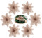 HOVUK 6Pcs Rose Gold Artificial Poinsettia Glitter Flowers 15cm - Ideal for Christmas Tree Decorations and Christmas Tree Flowers Clips for Wedding (Rose Gold)