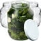 KADAX Lot de 12 bocaux de conservation, ronds, avec couvercle blanc, 2,5 l, diamètre : 100 mm