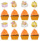 Gyufise 36 Stück kleine Kürbis-Cupcake-Topper Herbst Babyparty Dekorationen Blumenkürbis Kuchendekorationen für Thanksgiving Herbst Babyparty Geschlecht Enthüllung Mädchen Geburtstag Party Dekoration