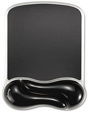 Kensington Duo Gel Wave Mouse Pad with Wrist Rest - Black
